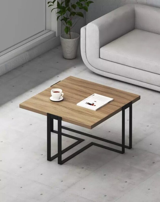 Square Coffee Table (Black Leg)