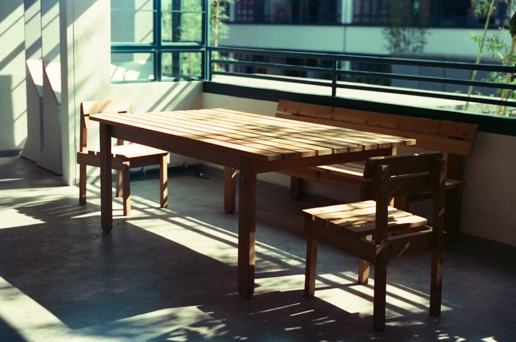 Photo oak coffee table